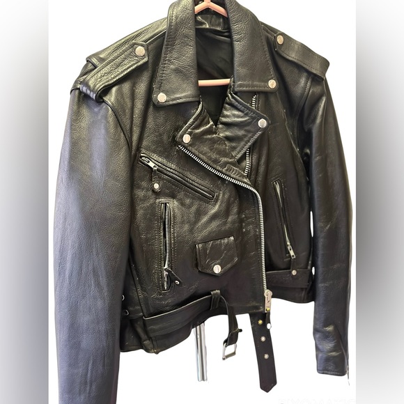 Harley-Davidson Jackets & Blazers - Harley Davidson Heavy Duty Black Leather Classic Biker Jacket Bomber Jacket VNTG